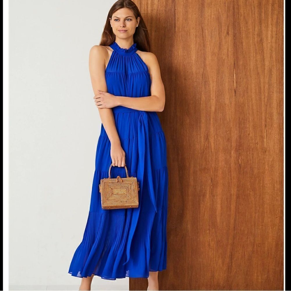 NWT Alex Marie Cobalt Blue Maxi Dress Size 6